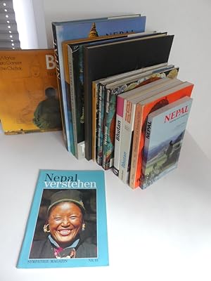 Nepal/ Bhutan Bildband-Sammlung 13 Bände. 1. Blanche C. Olschak: Bhutan (Hallwag) 2. Manfred Gern...