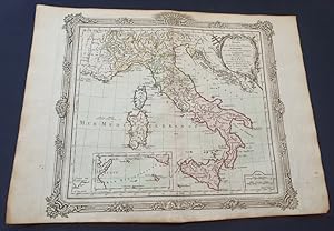 Atlas Brion de La Tour / Desnos - Carte de L'Italie divisée en tous ses états 1772