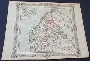 Atlas Brion de La Tour / Desnos - Carte de la Suède et la Norvège avec l'Islande -1772