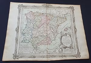 Atlas Brion de La Tour / Desnos - Carte de l'Espagne et le Portugal - 1772