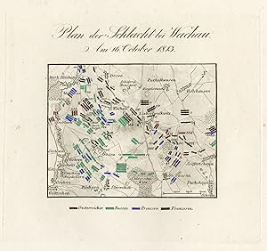 Antique Map-BATTLE OF WACHAU-GERMANY-von Rothenburg-1837