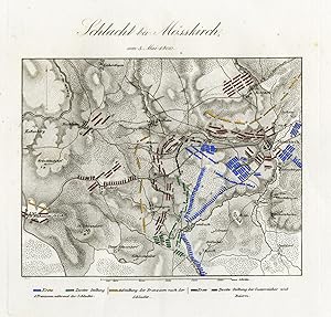 Antique Map-BATTLE OF MESSKIRCH-GERMANY-Biller-von Rothenburg-1837