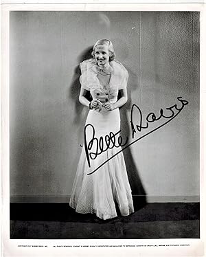 SIGNED RARE Publicity Photograph of Bette Davis