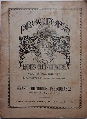 Proctor's Ladies Club Theatre (Proctor's Theatre, 23d Street) Show Program for the week of Octobe...