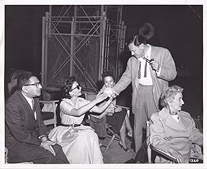 Guys and Dolls (Original photograph of Jean Simmons and Joseph L. Mankiewicz on the set of the 19...