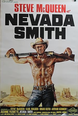 "NEVADA SMITH" Réalisé par Henry HATHAWAY en 1966 avec Steve McQUEEN / Affiche originale italienn...