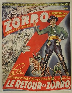 "LE RETOUR DE ZORRO (ZORRO RIDES AGAIN)" Réalisé par William WITNEY en 1937 avec John CAROLL, Hel...