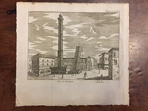 Tour de Boulogne 1. Asinelli 2. Garisenda (Alto destra) Tom. 1. pag. 215. [Veduta delle torri deg...