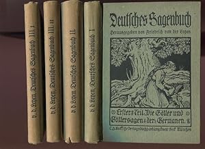 Deutsches Sagenbuch, 4 Bände. Erster Teil die Götter und Göttersagen der Germanen Erstauflage, zw...