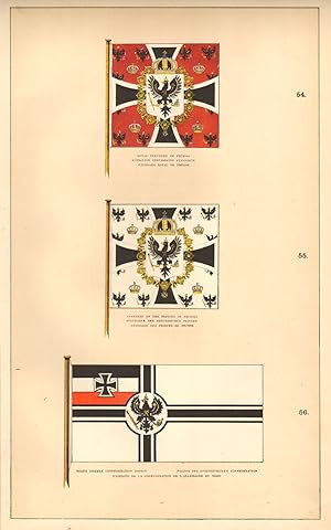 54. Royal Standard of Prussia, Koniglich Preussische Standarte, Etendard Royal de Prusse; 55. Sta...