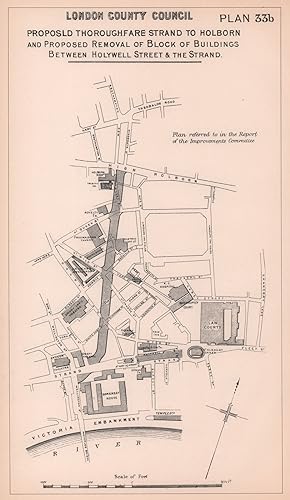 London County Council - Proposed thoroughfare Strand to Holborn and proposed Removal of Block of ...