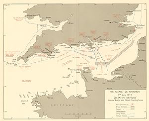The Assault on Normandy, 6th June, 1944, Operation Neptune Convoy Routes and Naval Covering Forces