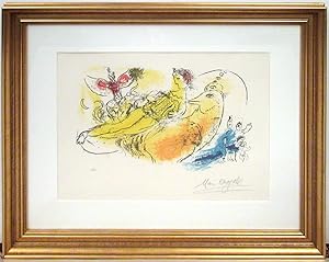1957 Marc Chagall Pencil Signed Lithograph "L'Accordeoniste"
