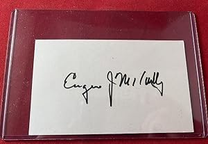 Eugene McCarthy Signed Index Card