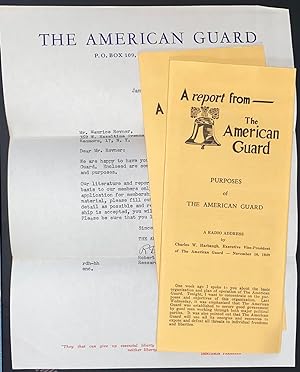 A Report from The American Guard [nos. 1 and 2, with cover letter]