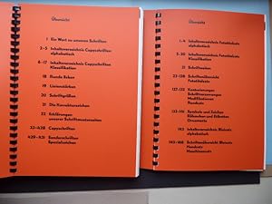 Schriften von Bauer Katalog 1 und Katalog 2 (Hauptschriftmusterbuch in zwei Bänden).