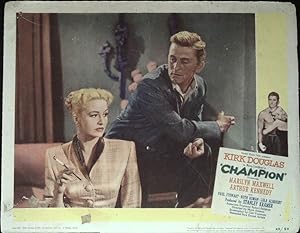Champion Lobby Card #3 1949 Kirk Douglas, Marilyn Maxwell