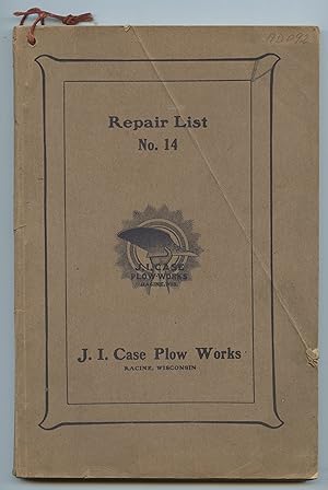 Illustrated Repair Price List Of Implements No. 14, J. I. Case Plow Works