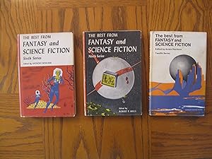Best from Fantasy and Science Fiction Three (3) Book Club Hardcovers, including: Sixth Series; Ni...