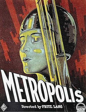 "METROPOLIS" (Affiche du film) / Réalisé par Fritz LANG en 1926 avec Brigitte HELM / Diapositive ...