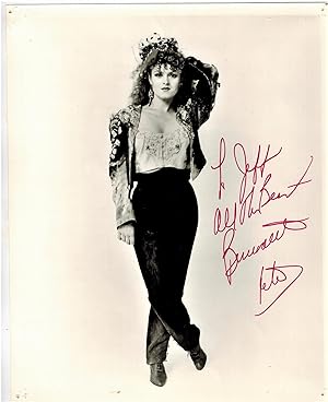 SIGNED AND INSCRIBED Publicity Photograph of Bernadette Peters in a scene from Andrew Lloyd Weber...