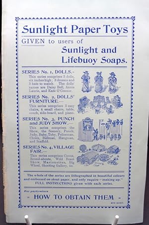 Sunlight Paper Toys Advert leaflet c1905.