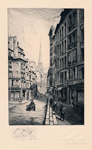 Chartres Cathedral from Rue du Bourg