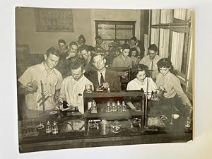 Original Photo of Female Students Conducting Chemistry Experiments