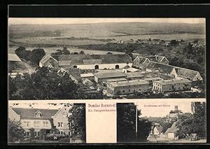 Ansichtskarte Bornstedt, Schloss, Domäne, Dorfstrasse mit Ruine