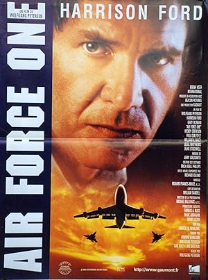 "AIR FORCE ONE" Réalisé par Wolfgang PETERSEN en 1997 avec Harrison FORD / Affiche française orig...