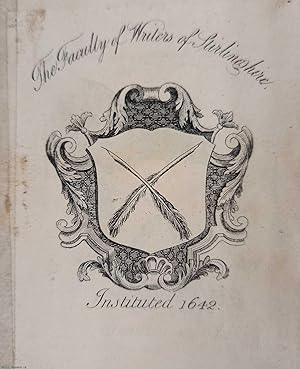 The Faculty of Writers of Stirlingshire, Instituted 1642. Decorative Bookplate. Undated, but from...