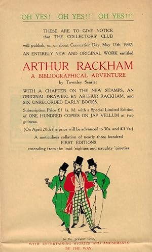Prospectus For ARTHUR RACKHAM: A BIBLIOGRAPHICAL ADVENTURE [Unpublished, 1937].