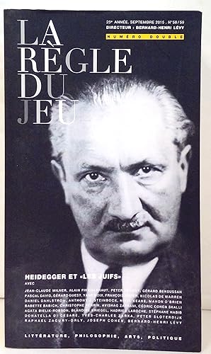 Heidegger et "les juifs". Dossier sous la direction de Joseph Cohen et Raphael Zagury-Orly.