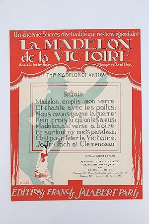 Partition piano et chant "La Madelon de la Victoire - The Madelon of Victory"