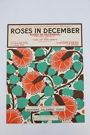 Partition piano et chant "Roses in december (Roses de décembre)"
