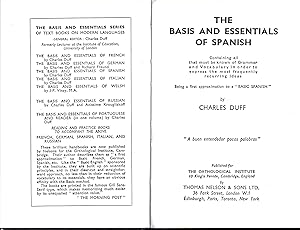 The Basis and Essentials of Spanish