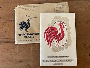FOUR COMPLETE PROGRAMS OF "INFORMATION, PLEASE!" SECOND SERIES