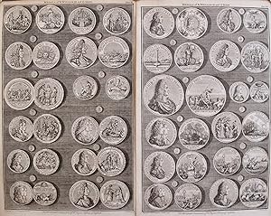 1745 Sheet of British Medals King William III + Queen Mary, Set of 2