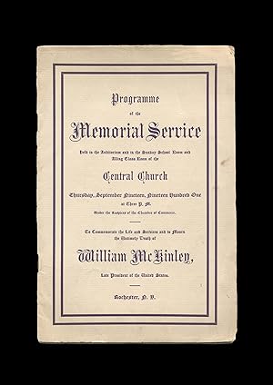 Program of the Memorial Service for William McKinley, Late President of the United States, Centra...
