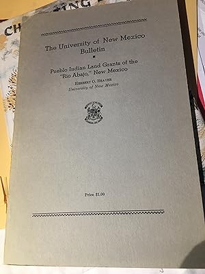 Pueblo Indian Land Grants of the Rio Abajo, New Mexico.
