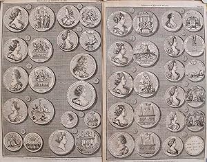 1745 Sheet of British Regal Medals of Queen Mary, Set of 2
