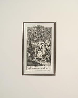1781 Italian Engraving, Divine Comedy (Dante Alighieri) Canto 19