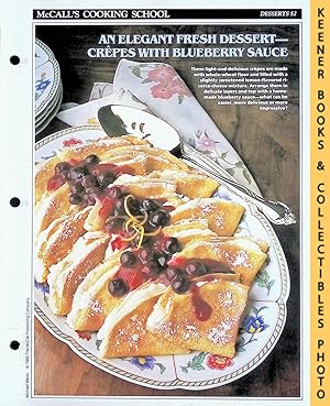 McCall's Cooking School Recipe Card: Desserts 52 - Ricotta-Wheat Crepes With Blueberry Sauce : Re...