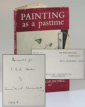 Painting as a Pastime, an author's presentation copy of the first edition, inscribed and dated by...