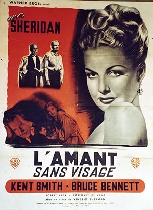 "L'AMANT SANS VISAGE (NORA PRENTISS)" Réalisé par Vincent SHERMAN en 1947 avec Ann SHERIDAN, Kent...