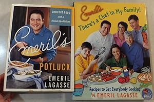 2 EMERIL LAGASSE COOKBOOKS: POTLUCK & THERE'S A CHEF IN MY FAMILY