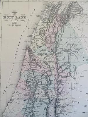 Holy Land Kingdom of Israel Samuel the Prophet Jerusalem 1862 Johnson map