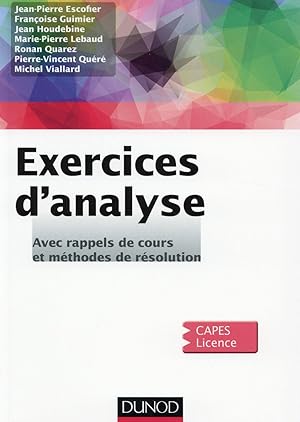 exercices d'analyse