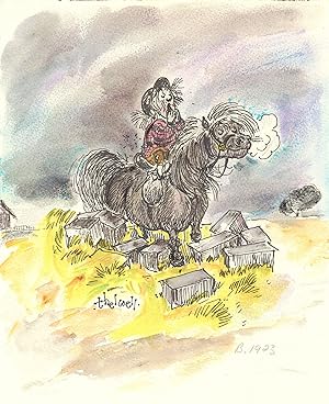 THELWELL, NORMAN. Original Art SIGNED