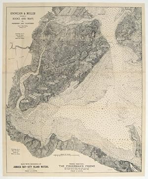 Fishing Map of Staten Island Waters. Depths of Water Channels and Bars Fishing Holes (pamphlet ti...